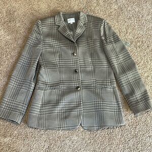Armani collezioni size 6 blazer tan gray green
